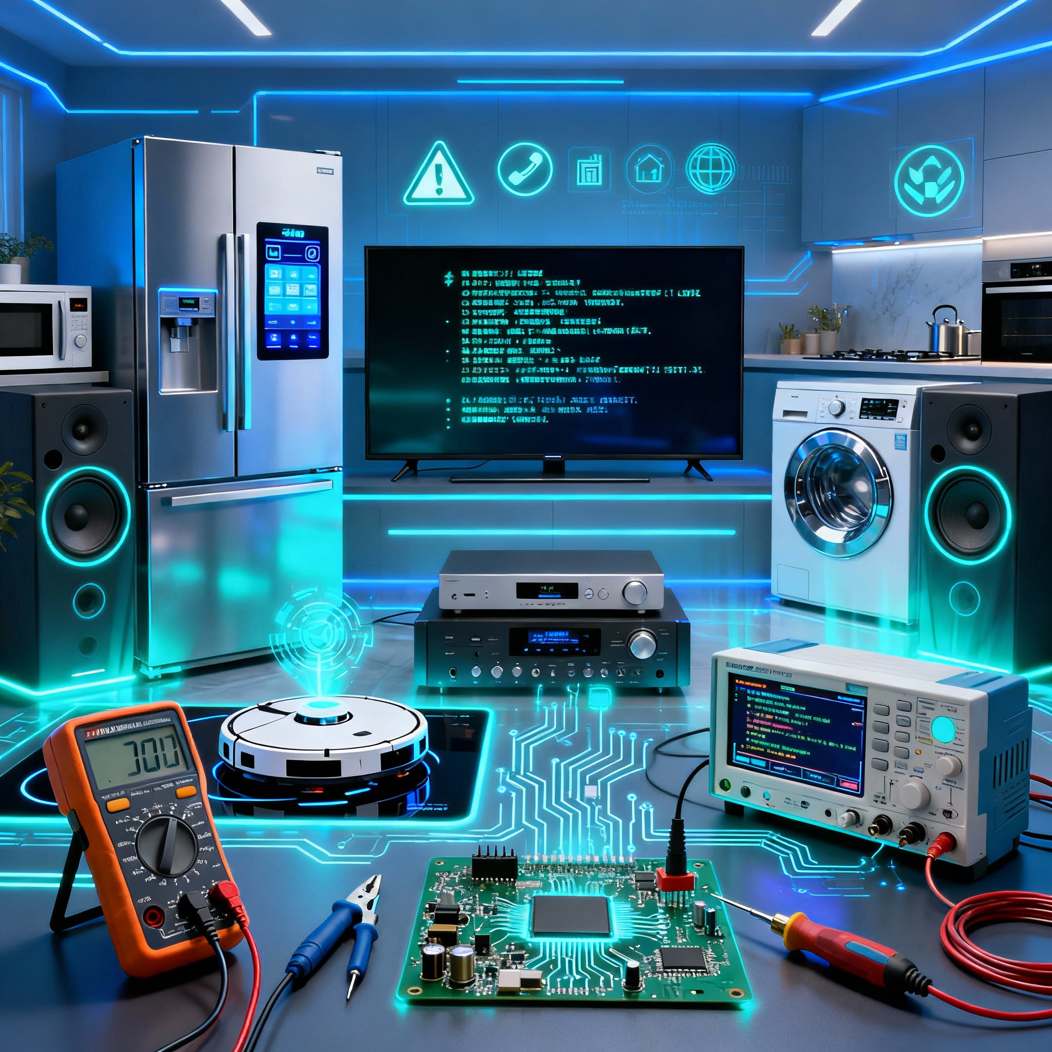 "Fachgerechte Reparatur und Wartung von Waschmaschinen, Trocknern, Geschirrspülern und Kühlschränken mit mobiler Serviceausstattung".